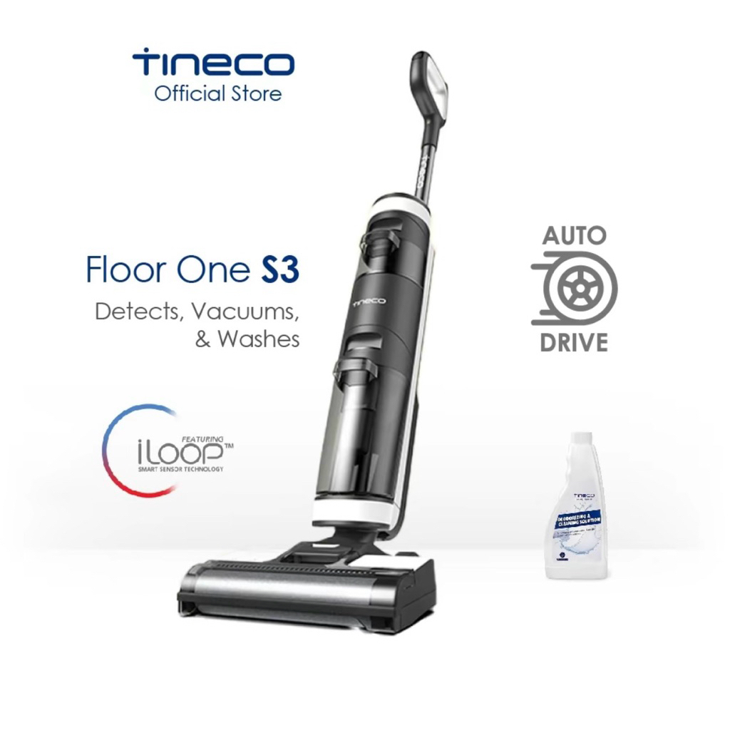 TINECO FLOOR ONE S3 SMART WET DRY CORDLESS STICK HANDHELD VACUUM CLEANER AND FLOOR SCRUBBER WASHER (