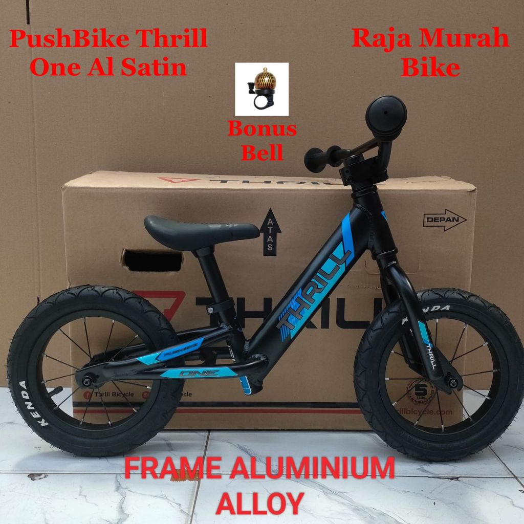 Sepeda Balance Bike Thrill PushBike One Al Satin 12'' Sepeda PushBike Thrill One Al Satin Frame Allo