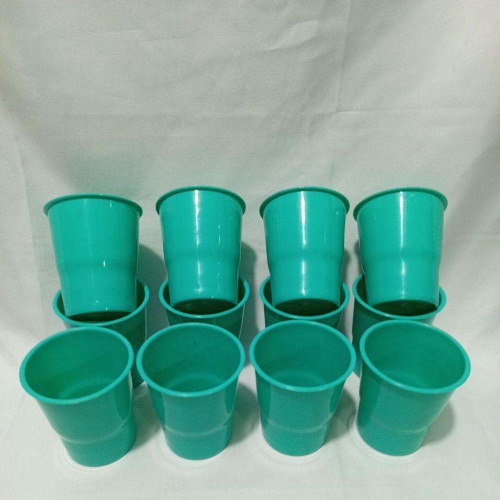 12 PCS/ 1 LUSIN GELAS PLASTIK/GELAS KOPI/GELAS PLASTIK MURAH MERIAH