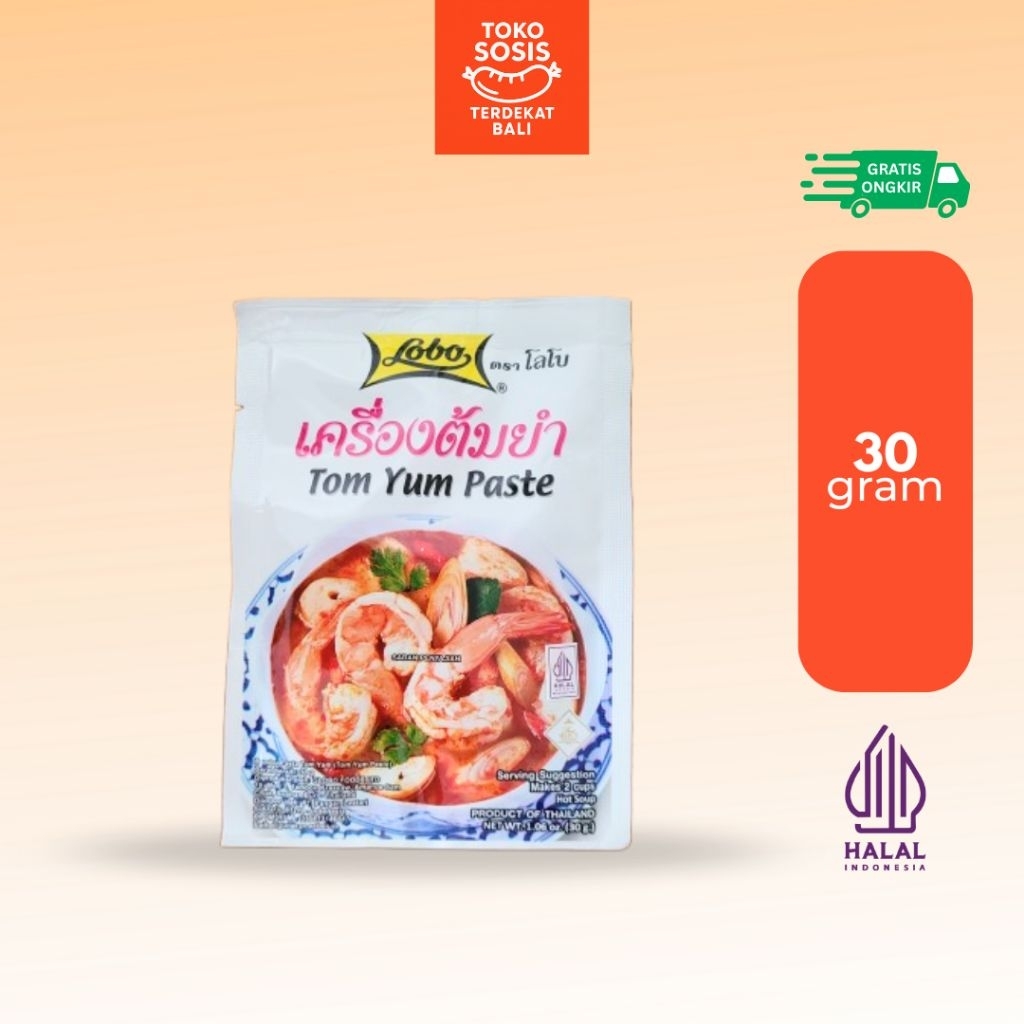 

Tom Yum Paste Lobo 30 gram | Pasta Tomyum