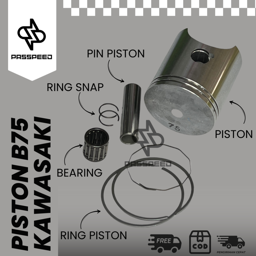 PISTON SET SEHER SET B75 NINJA R SS RR 13001-1475