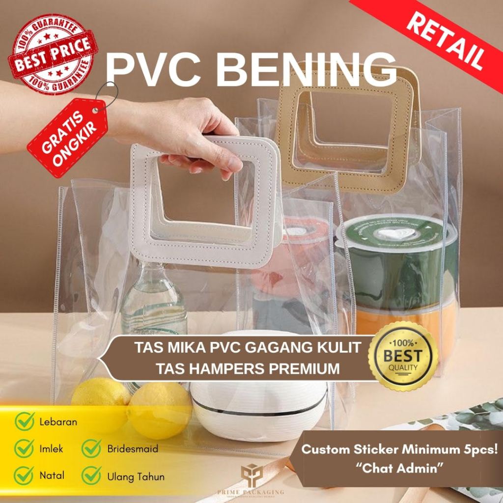Goodie Bag PVC Clear / Souvenir Premium Nikahan Bridesmaid (Min 3pcs)