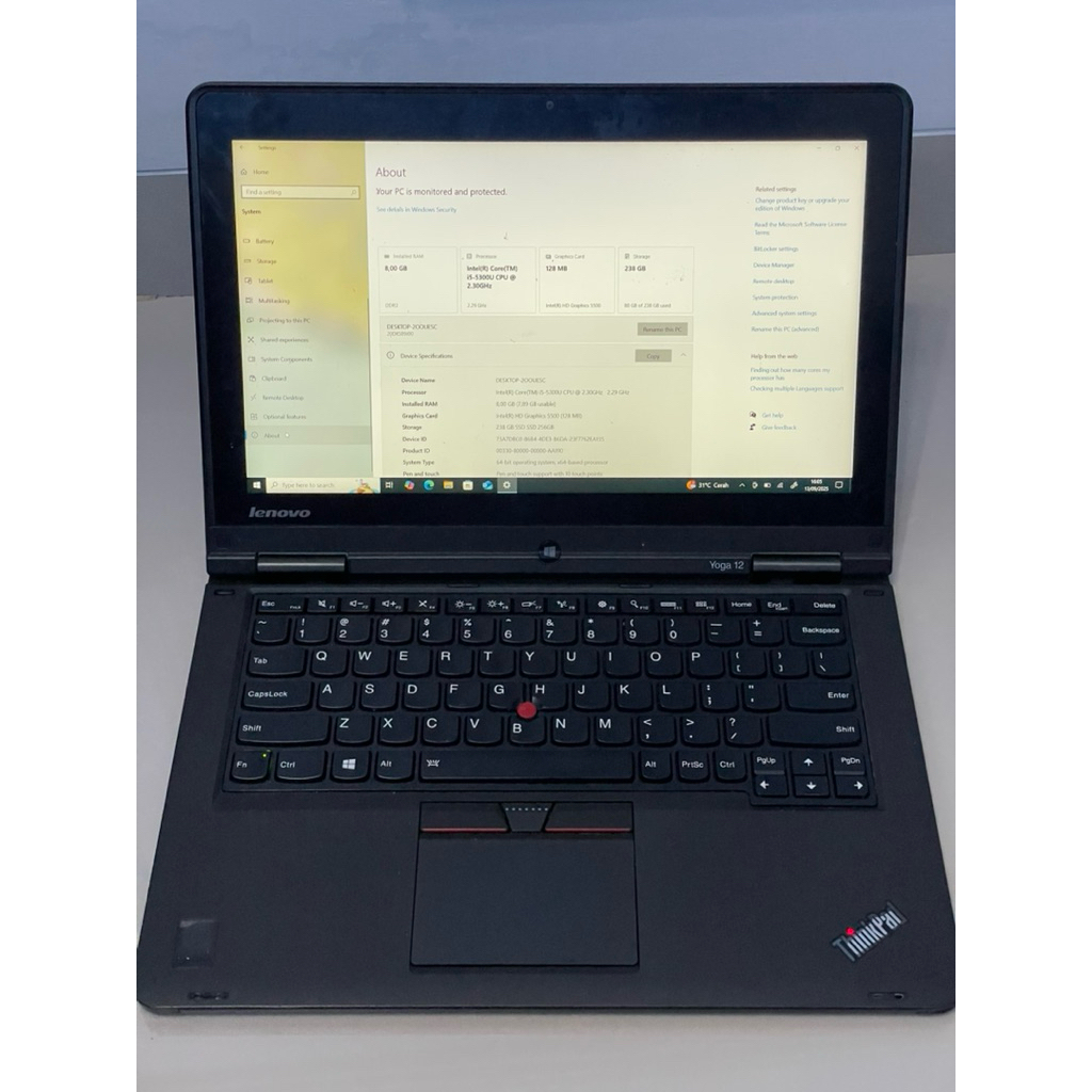 LAPTOP LENOVO THINKPAD YOGA 12
