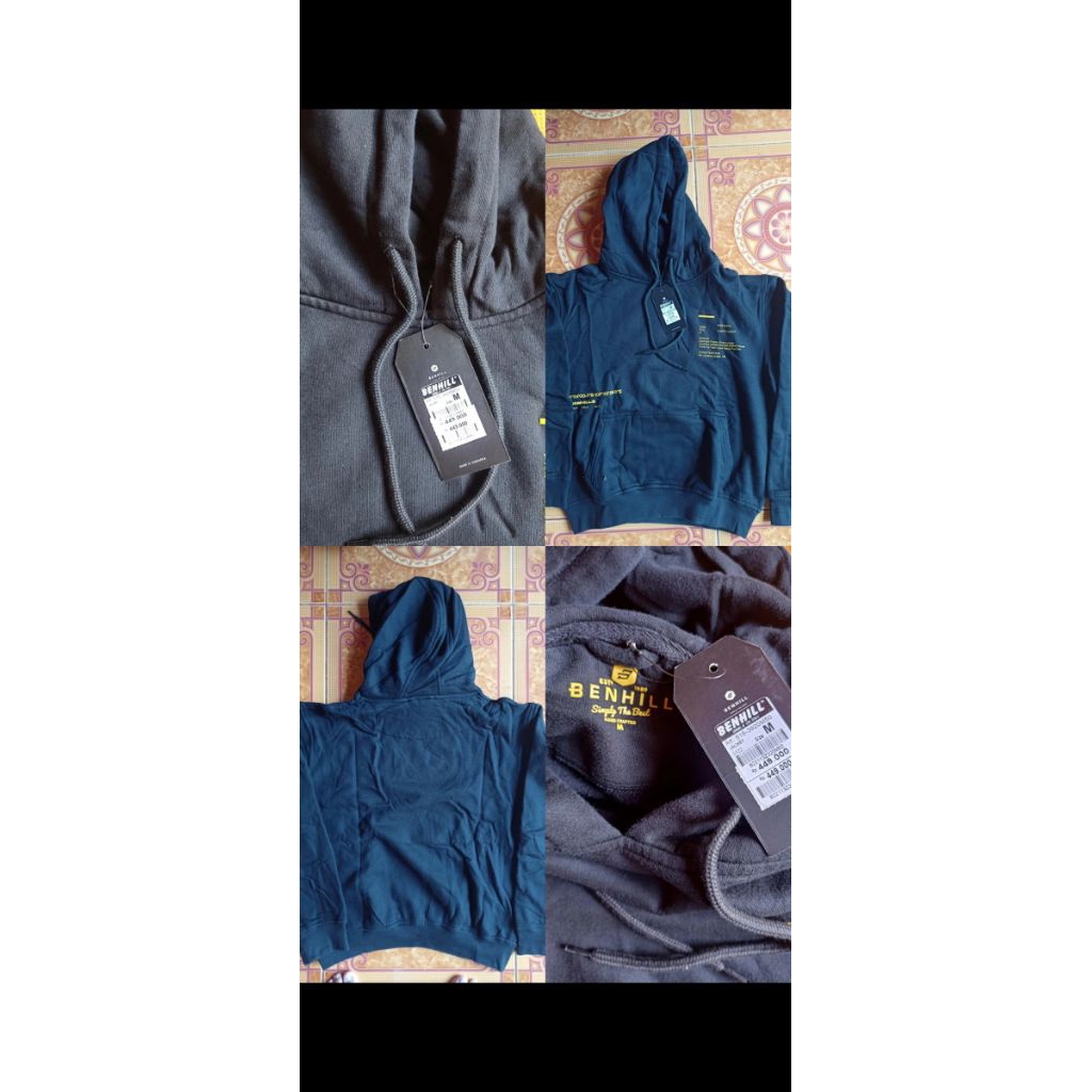 Jaket Hoodie Benhill Warna Hitam sz M