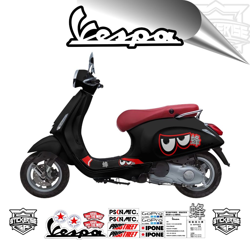 Sticker Vespa Matic / Stripping Vespa Primavera - Sprint/ Stiker Variasi Vespa Viral / Fourstores1