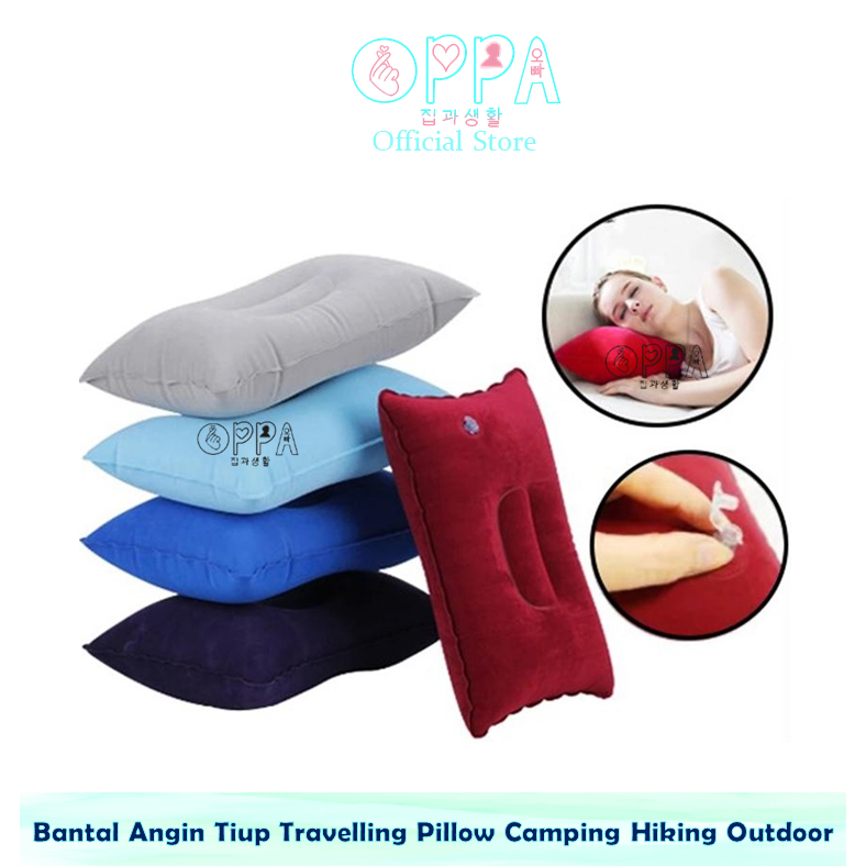 Bantal Angin Tiup Travelling Pillow Camping Hiking Outdoor Bantal Tiup