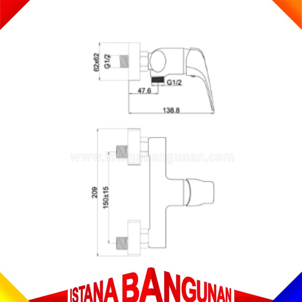 AER KRAN AIR SAM SP1 KRAN MIXER PANAS DINGIN