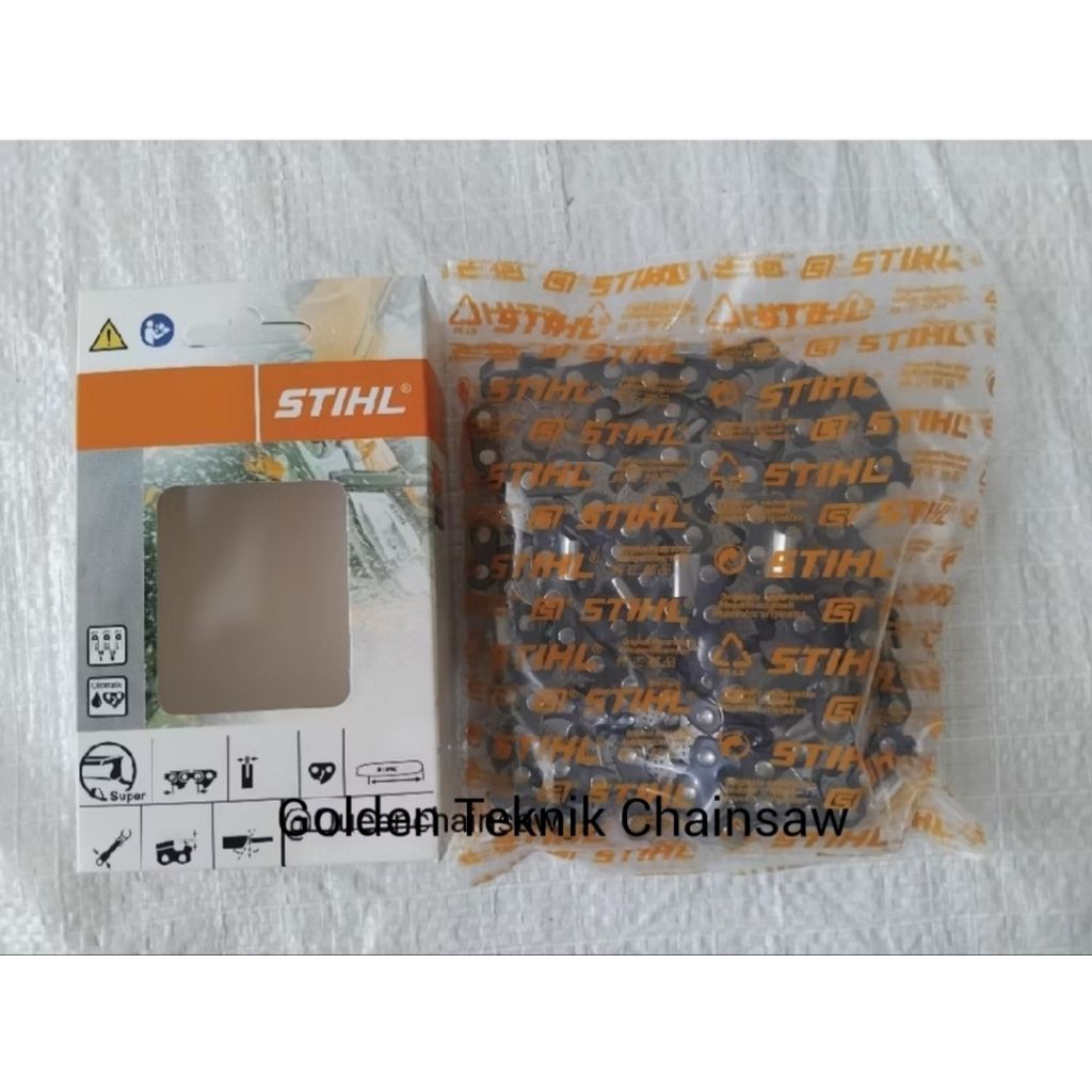Rantai Belah Stihl 22/38T .Rantai Belah Bar Chainsaw Stihl ukuran 22 inch 38T Mata Kasar 3/8"