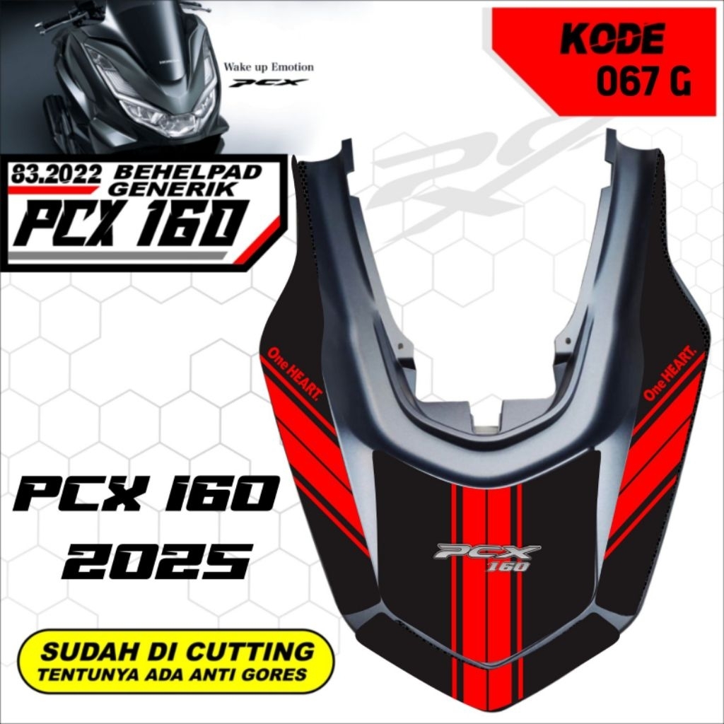 < COD > STIKER TAILPAD BEHEL PCX 160 TAHUN 2025  DECAL BEHEL PAD  PCX 160 (2021-2025) - STIKER FULL 