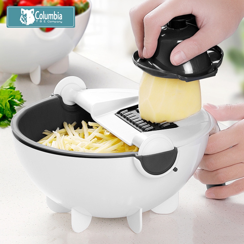 Dapatkan COLUMBIA Alat Parutan Multifungsi Serbaguna Keranjang Saringan Keranjang Buah  Sayuran  Ala