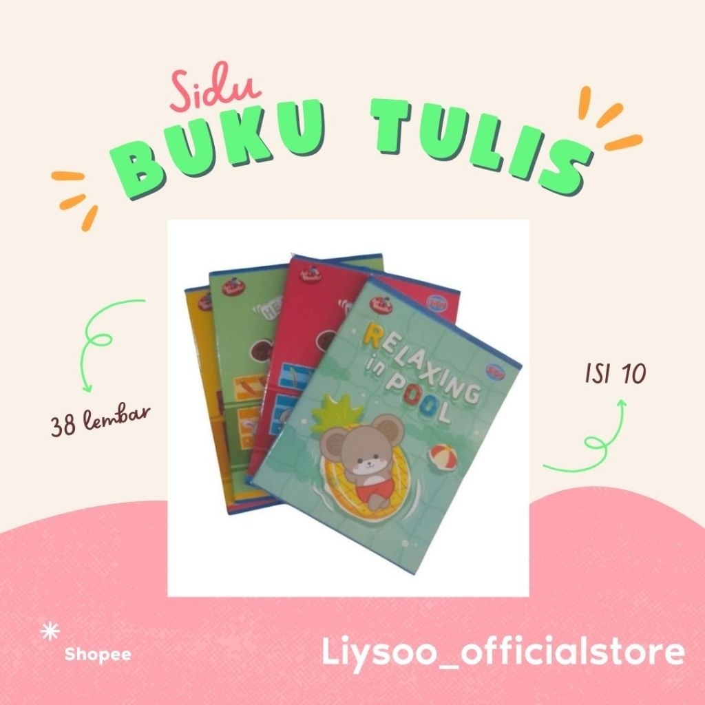 

Buku Tulis SIDU 1 Pack Isi 10 Buku 38 lembar