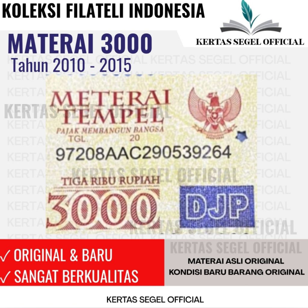 MATERAI 6000 TAHUN 2010 2011 2012 2013 2014 ORIGINAL