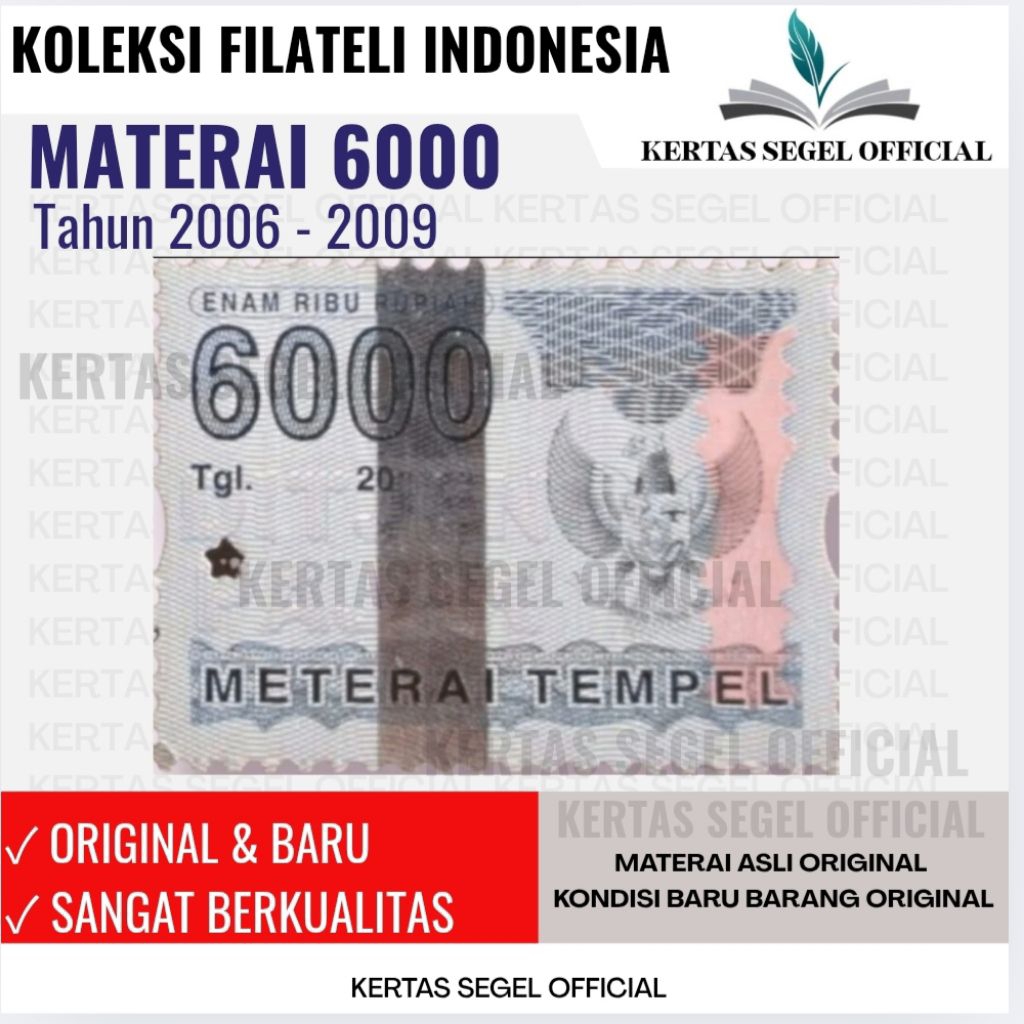 MATERAI 6000 TAHUN 2006 2007 2008 2009 ORIGINAL