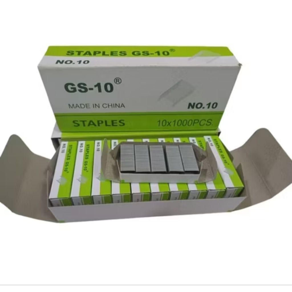 

1 PAK ISI 10 BOX ISI HEKTER NO 10 - ISI STAPLES NO 10 - 1 PAK ISI HEKTER ISI 10 BOX / ISI HEKTER / ISI STAPLES / REFFIL HEKTER