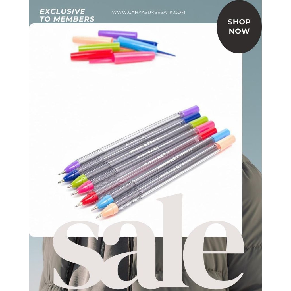 

Pulpen Standar AE7 Crystal 0.5