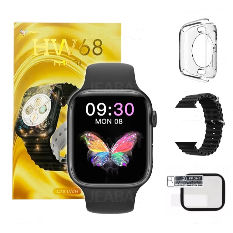 Smartwatch HW68 Mini Smart Watch Women Series 8 Max 1.75 inch Body Temperature NFC