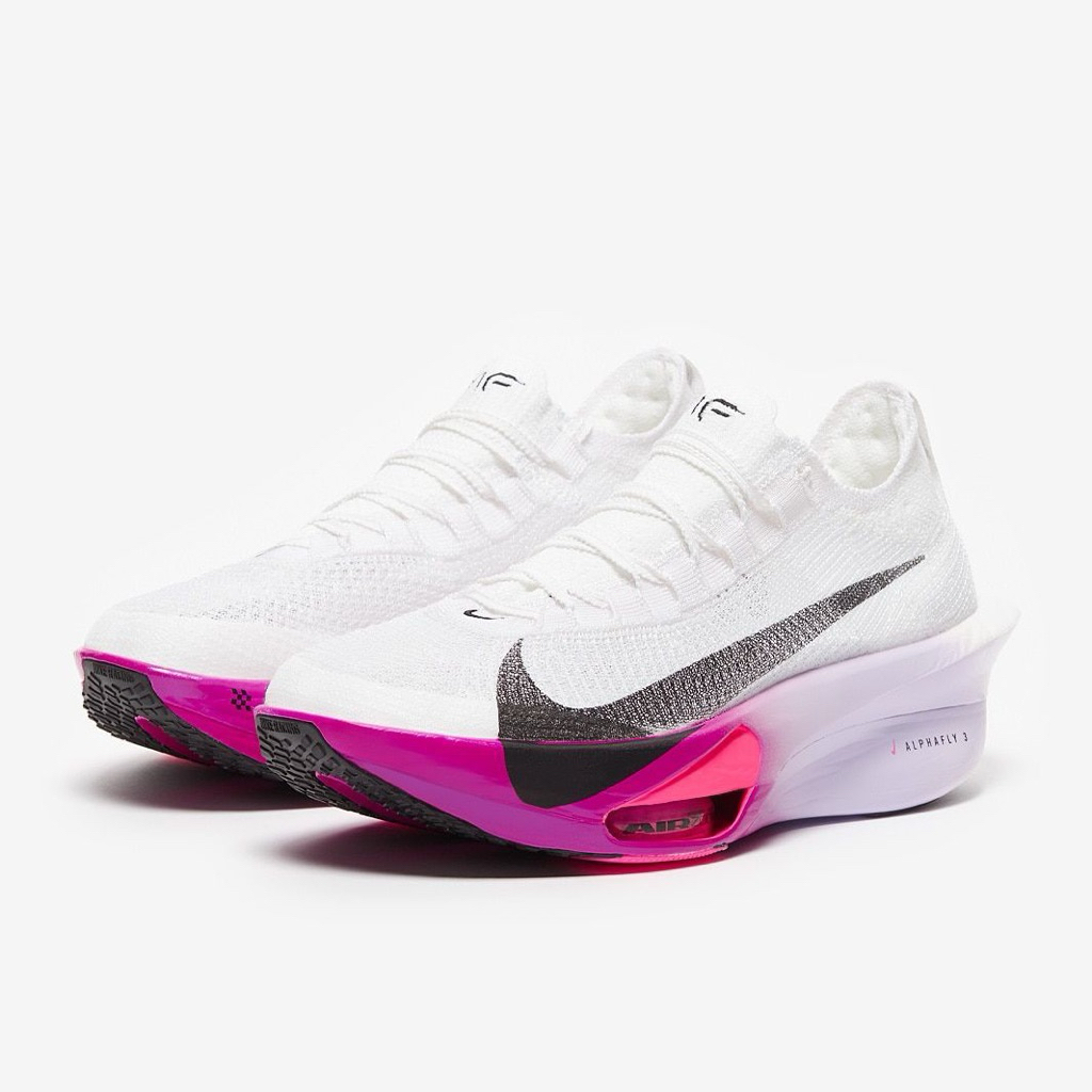 Nike Air Zoom Alphafly Next 3 White Vivid Grape Hyper Pink Running (FD8311 100) 100% Original