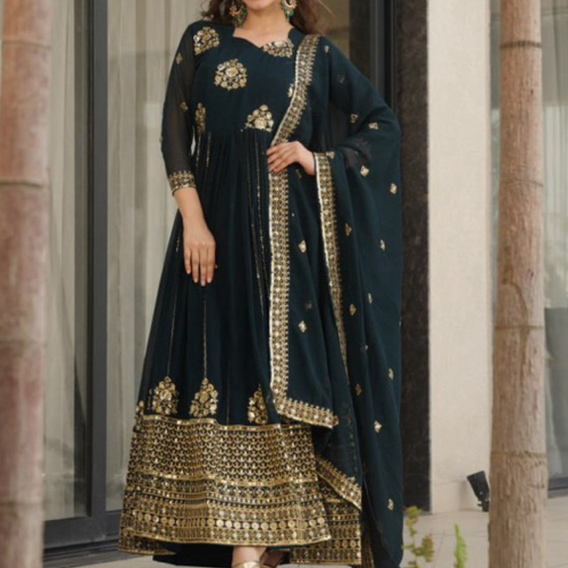 Dres wanita sifon asli india mewah