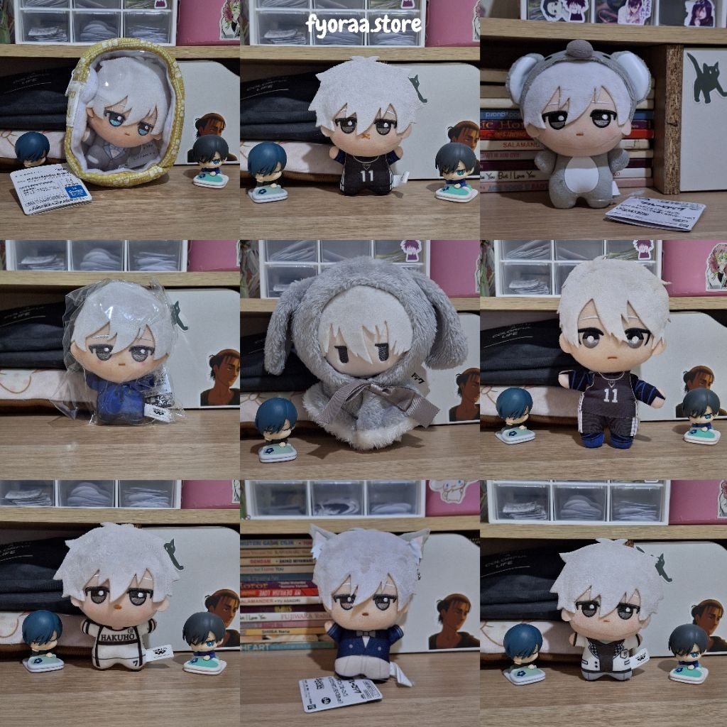 (OFFICIAL MERCH) Chibigurumi Boneka/Plushie Nagi Seishiro Anime Blue Lock/Gantungan Kunci Tas