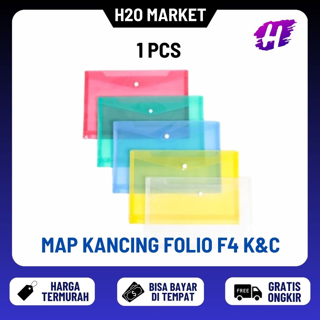 

❤️H2O❤️ Map Kancing K&C F4 Folio