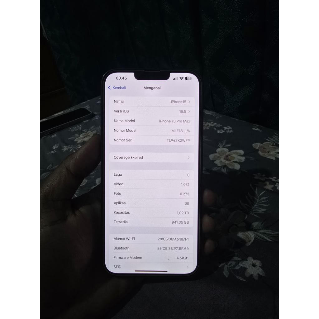 iphone 13 Pro Max 1tb fullset Beacukai