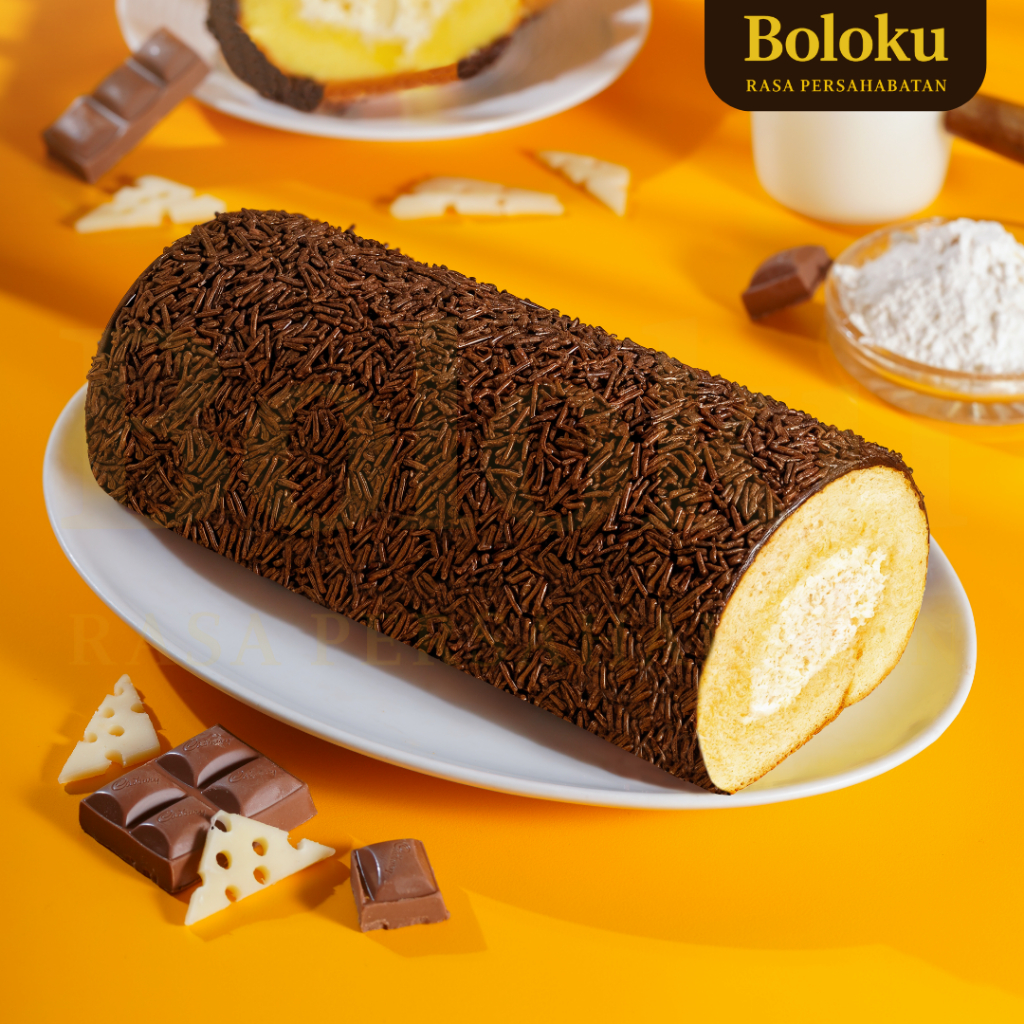 

Bolu Gulung Premium Lembut Original Halal Mocha Ceres Keju Mesis Roll Swiss Coklat Hazelnut