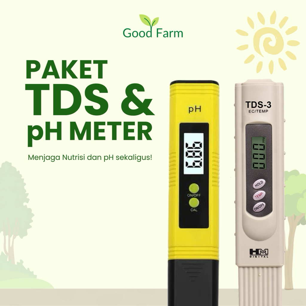 GOODFARM - Paket Alat Ukur pH Meter dan TDS Meter