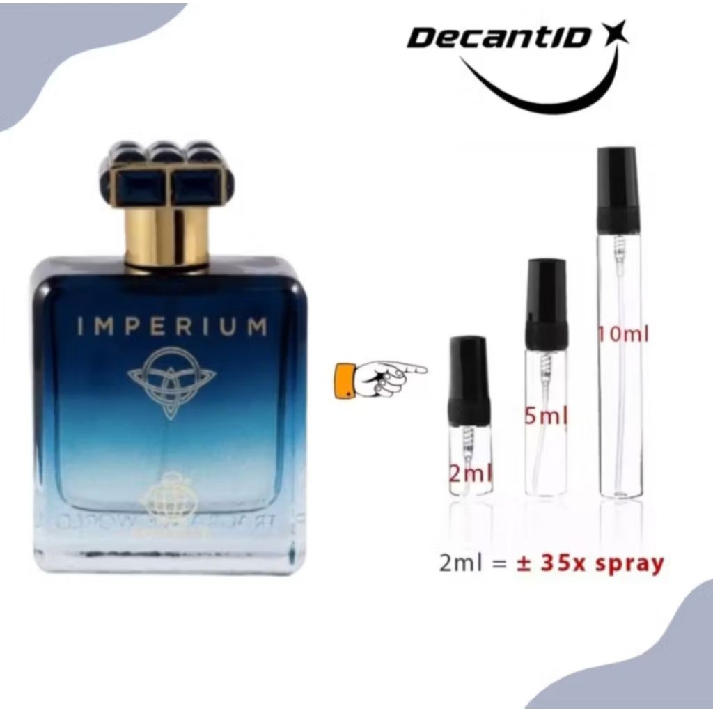 Decant Parfum Fragrance World Imperium 2ml 5ml 10ml
