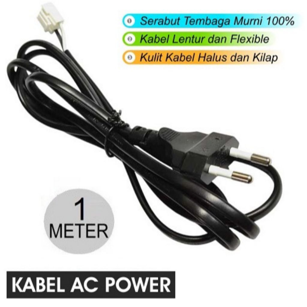 Kabel Power STB (Set Top Box) Kabel Power Supply Cord Buntung Soket Asli (Bekas STB)