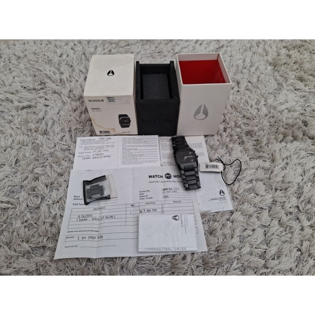 Nixon The Banks All Black Original Full Set