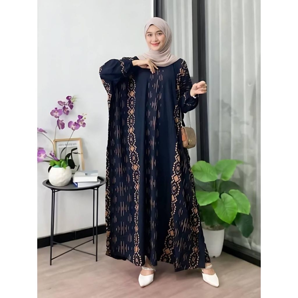 Kaftan Motif Lalidi , kaftan wanita, kaftan batik, batiklowo, kaftan kondangan