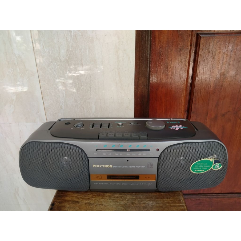 polytron radio tape grand compo mini type PSC-123 radio dan pemutar kaset pita