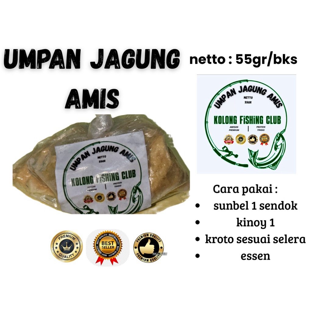 Umpan Jagung Amis Ikan Mas Siap Pakai praktis