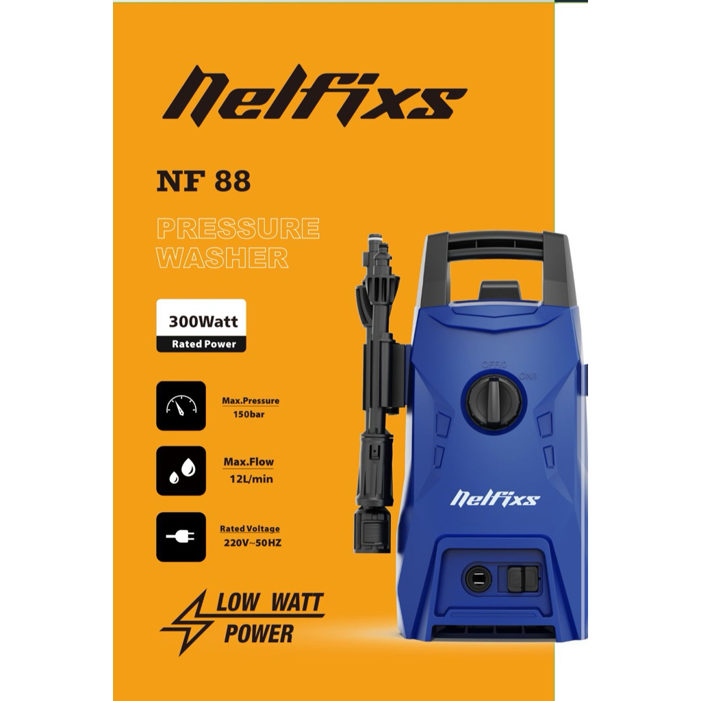 JET STEAM CLEANER NELFIXS NF88 LOW WATT POWER 150 bar