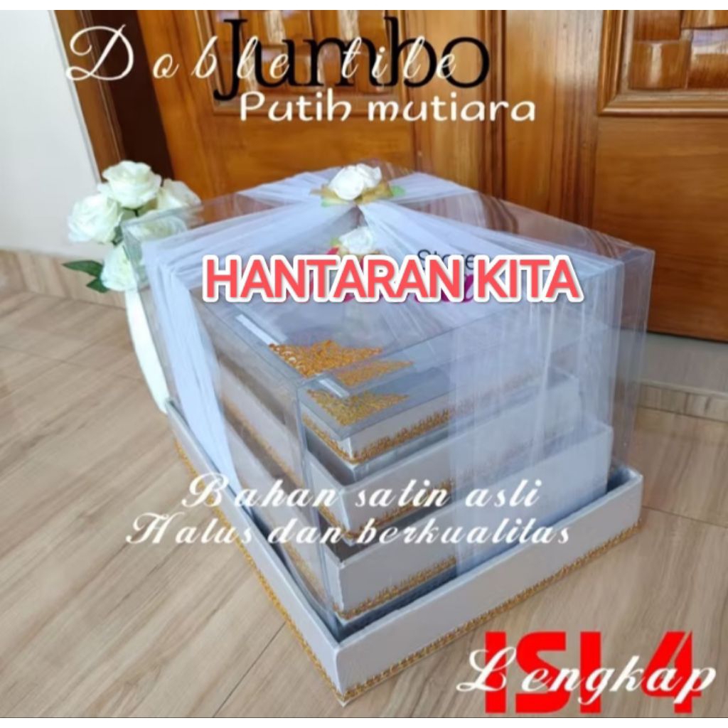 

BOX KOTAK SESERAHAN HANTARAN PERNIKAHAN MIKA TILE 1 SET DAPAT 4PCS