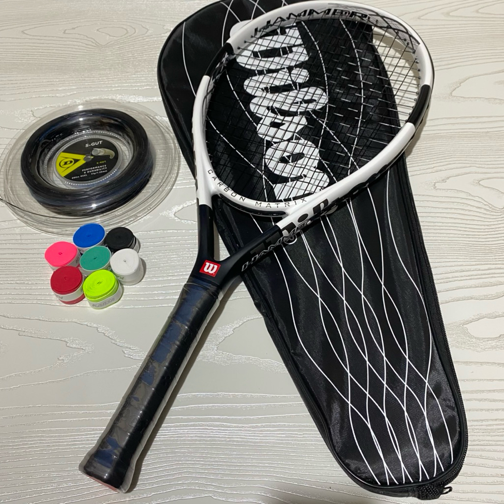 RAKET TENIS WILSON HAMMER 6 PREMIUM QUALITY FULLSET SIAP PAKAI FREE GRIP