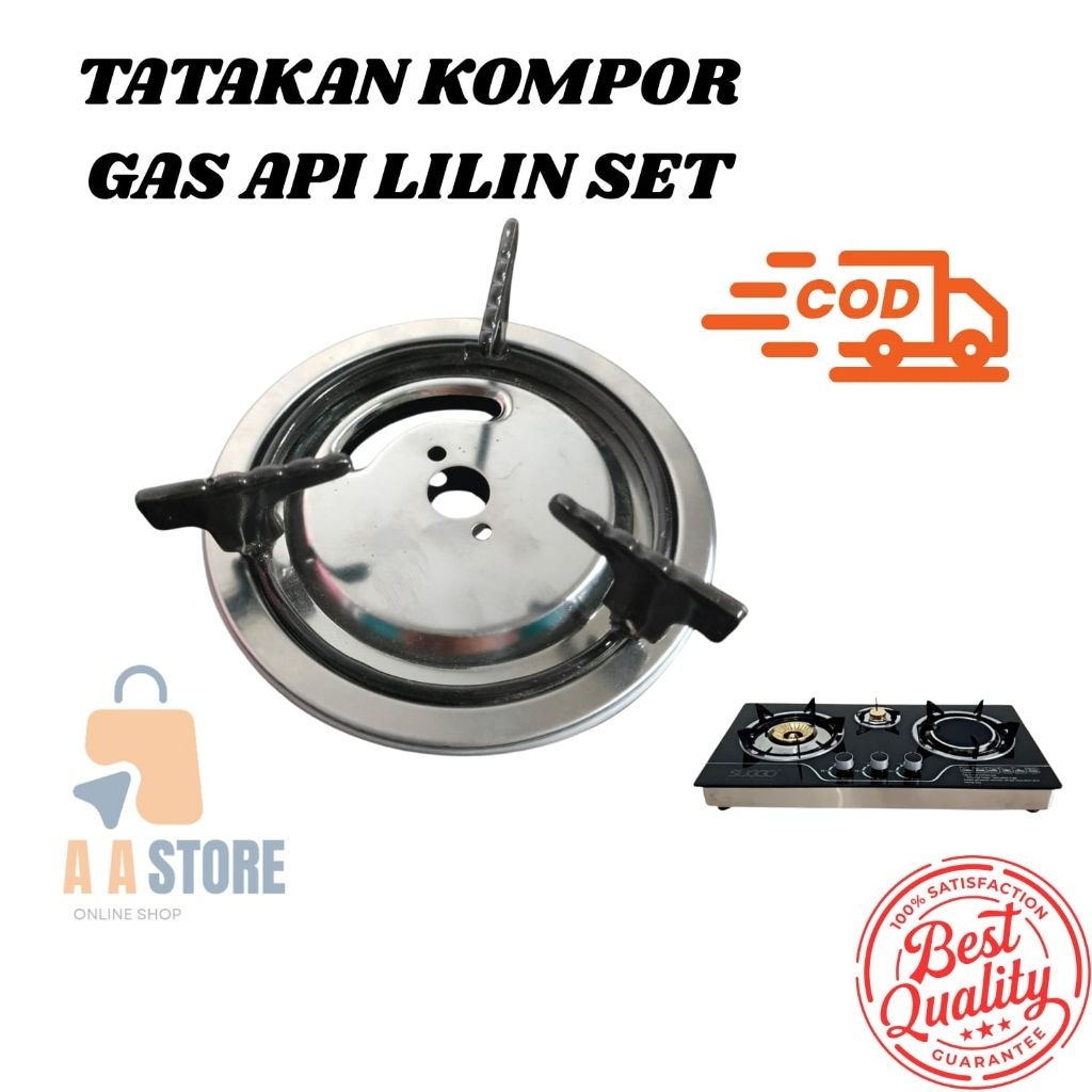 TUNGKU / TATAKAN KOMPOR KACA 11,5CM / TATAKAN API LILIN / KOMPOR SUGGO / KOMPOR GAS 2 TUNGKU