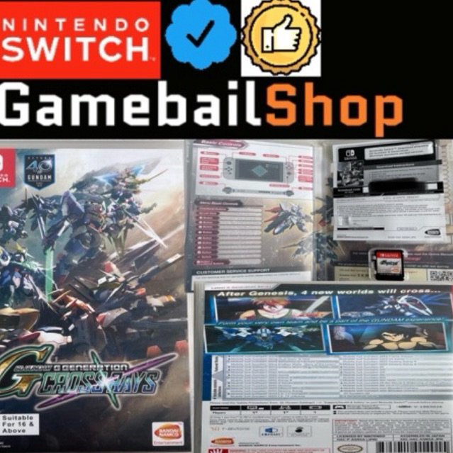 Nintendo Switch Game - SD Gundam G Generation Cross Rays ( English ) Kaset Cardridge Switch Game FIS