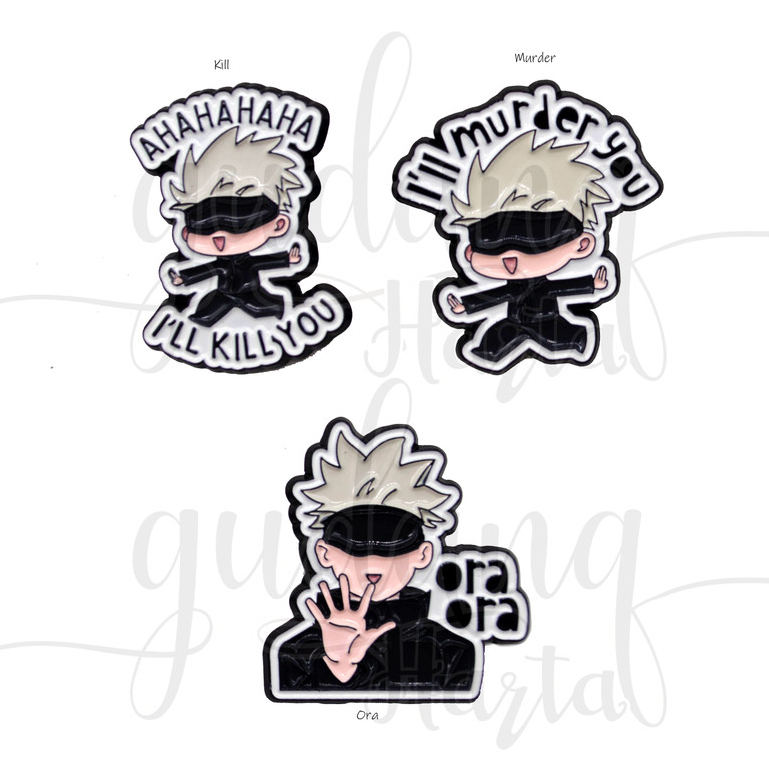 Pin Enamel Karakter Jjk Gojo Bros Tas Hijab Motif Model Anime Cowok Lucu GH 208250