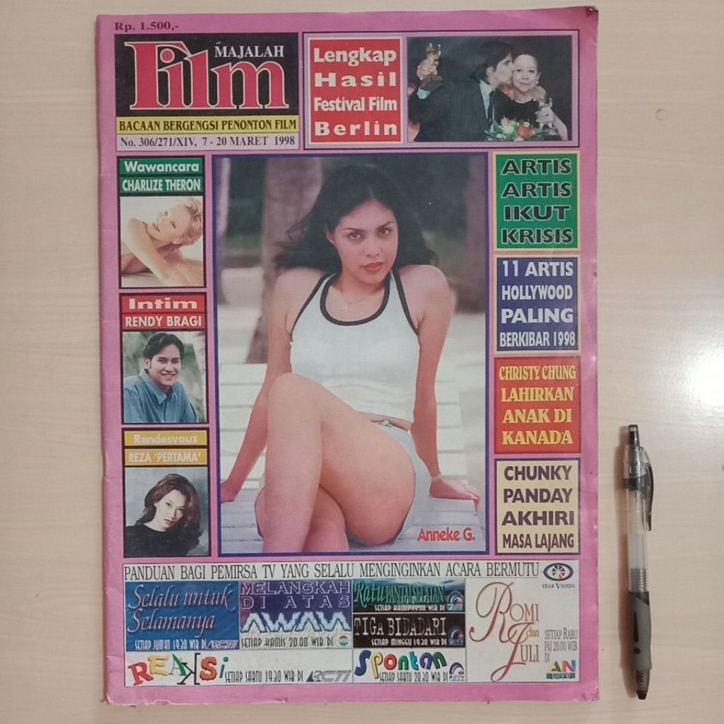 MAJALAH FILM TAHUN 1998 - Majalah Jadul Bekas Murah Original - B1