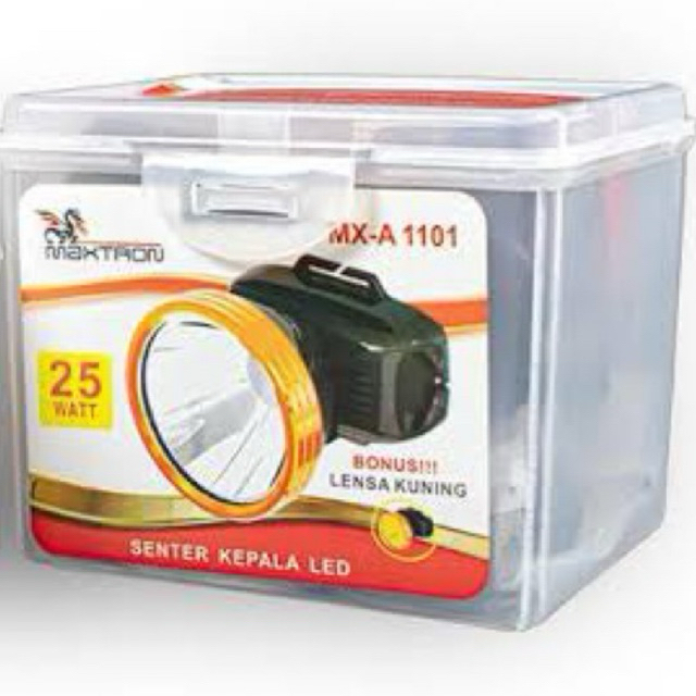 SENTER KEPALA LED MAXTRON 25 WATT MURAH KUAT BERKUALITAS