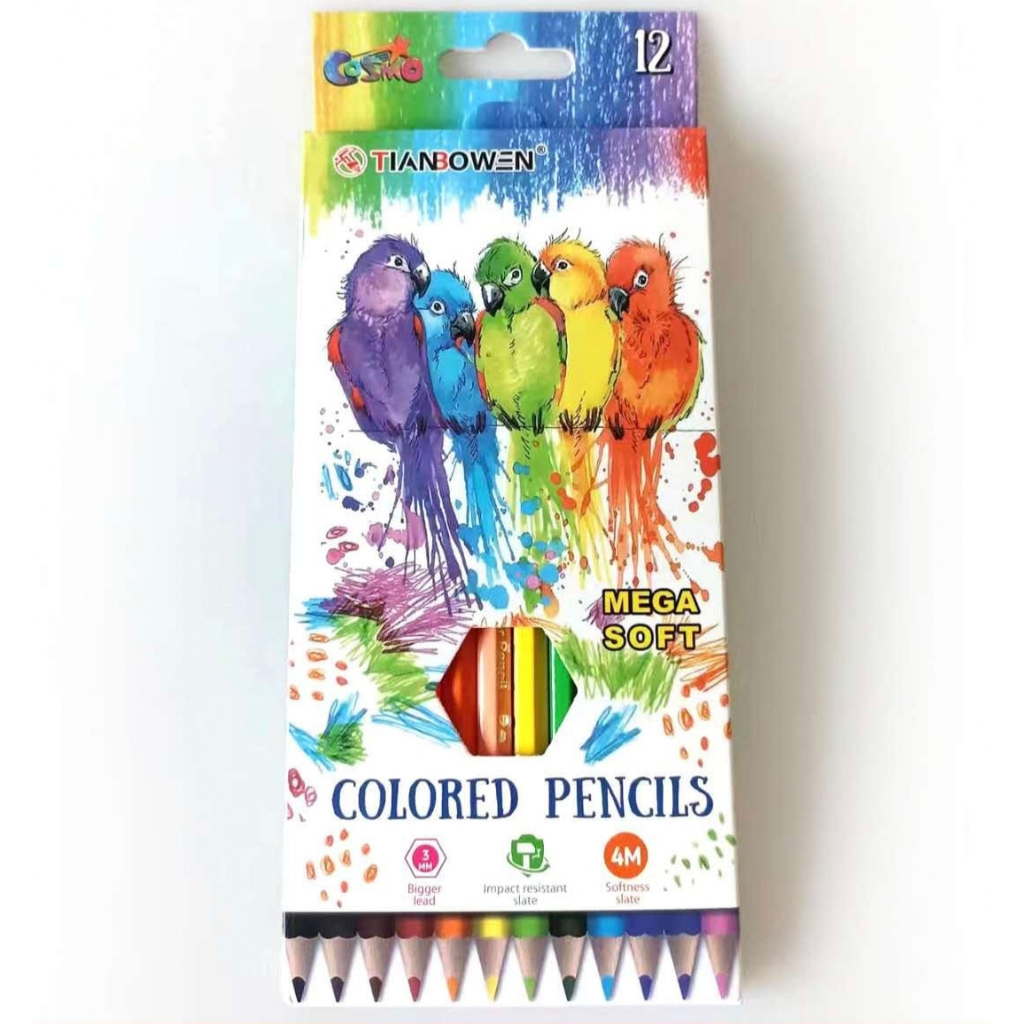 

Pensil Warna Panjang 12 Warna Anak Sekolah Pastel Neon Soft Colour