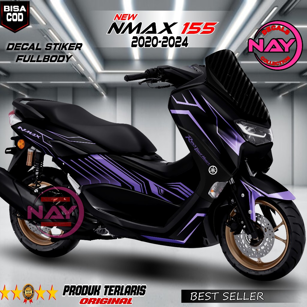 Decal Sticker Yamaha Nmax 155 2020-2024 Fullbody/Variasi Skotlet Motor NMAX 155 Tahan Lama NDC326