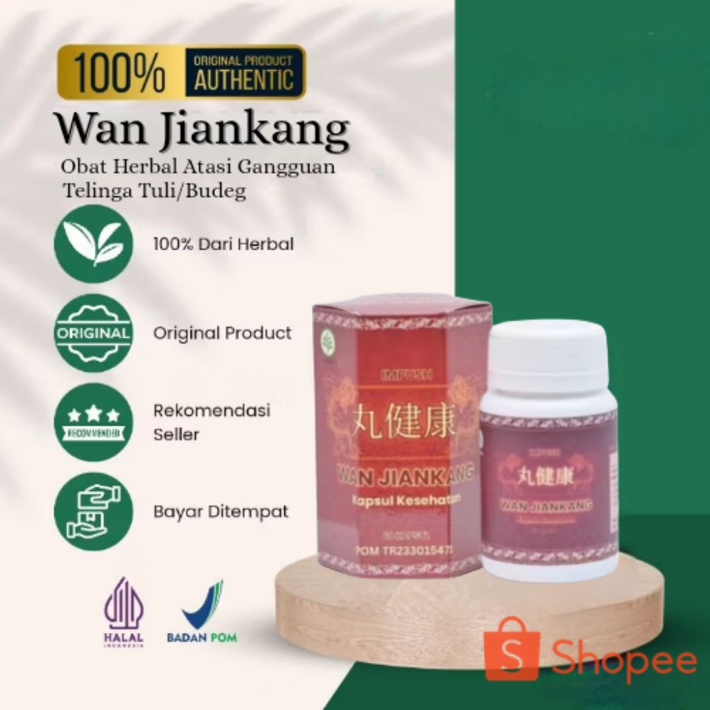 Wan Jiankang Original Obat Telinga Ampuh Atasi Gangguan Pendengaran,Tuli, Budeg, Berdenging