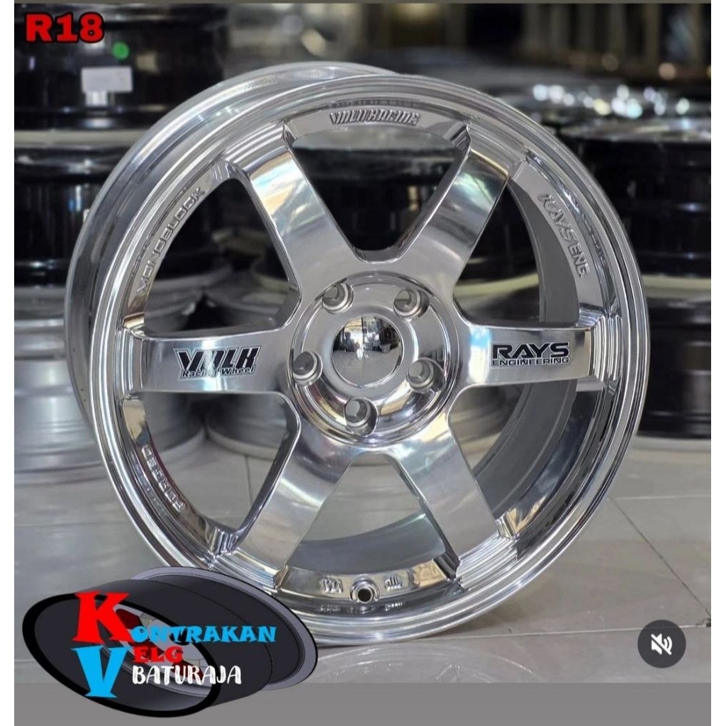 Velg Rays TE37 R18 High Polish Miror 5x114 ( INNOVA ERTIGA RUSH TERIOS XPANDER DLL)