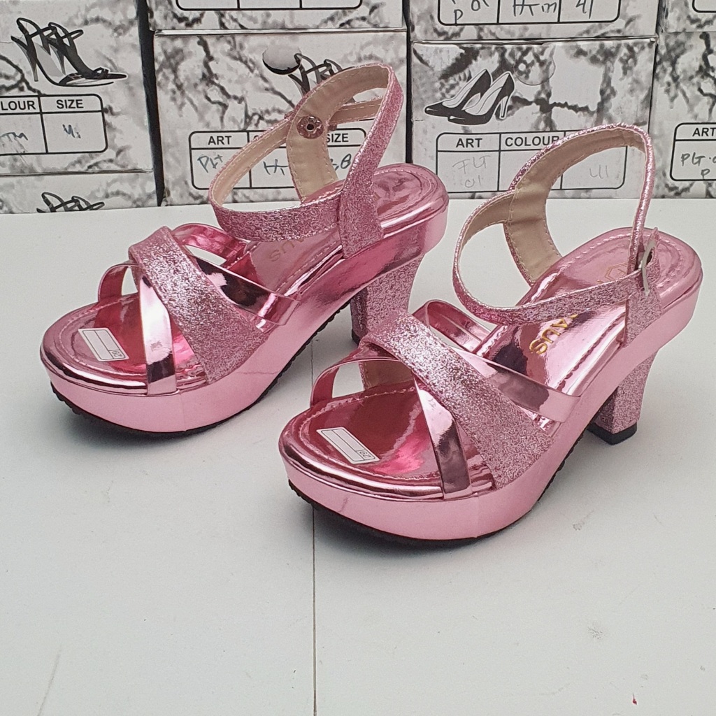 Heels Anak Perempuan Srendal Jinjit Kondangan Elegan Sandal Pesta Umur 7891011 Tahun 3Cm 5Cm Hadiah 