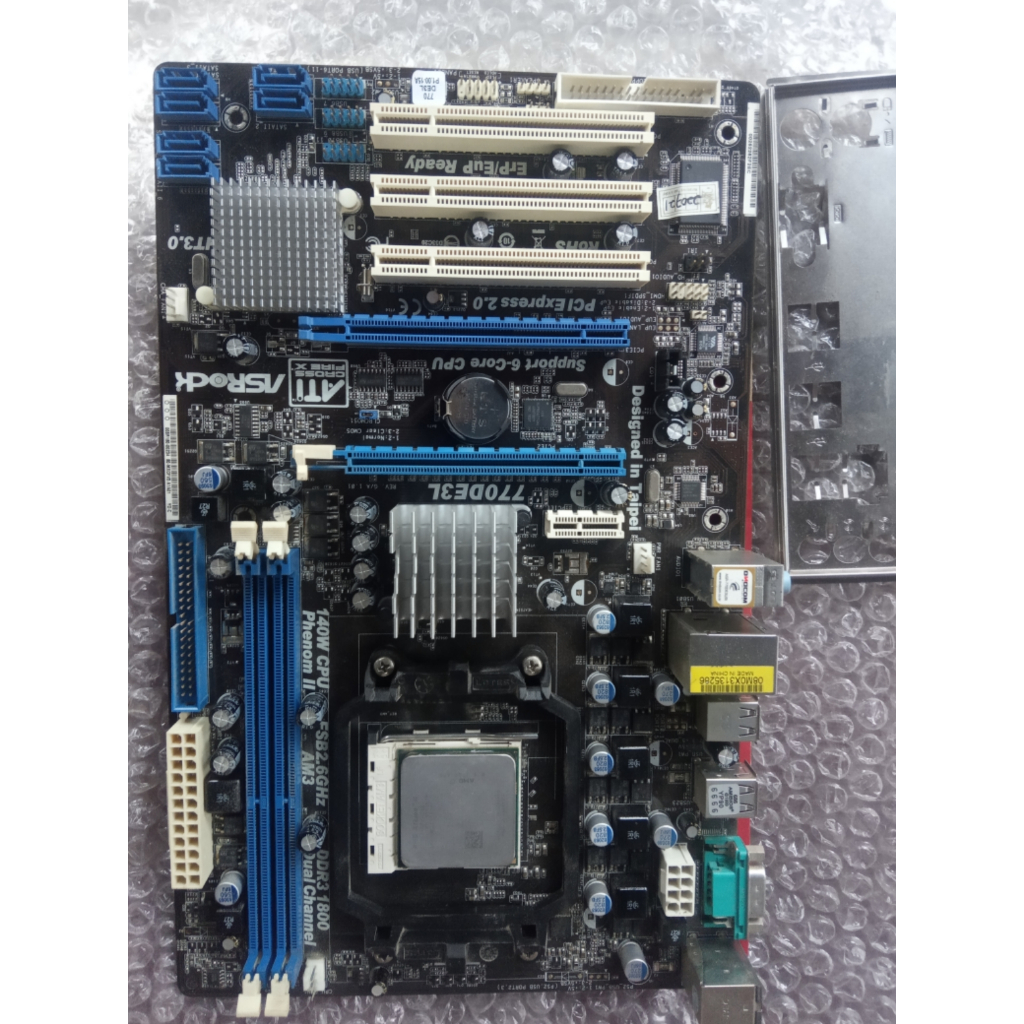 Paketan Mobo Asrock 770de3l + Cpu Amd FX-6300 + fan + Ram ddr3 8gb(4+4)