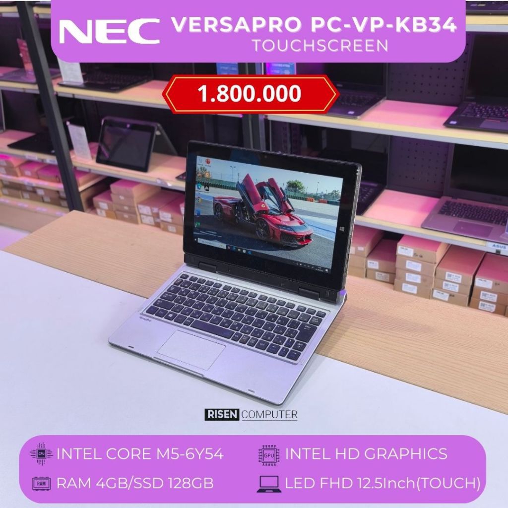 NEC VOSPRO PC-VP-KB34 TOUCHSCREEN Intel Core M5-6Y54 RAM 4GB SSD 128GB FHD 12.5inch Notebook Second 