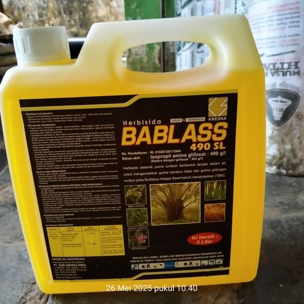 HERBISIDA BABLASS 490 SL 5 LITER