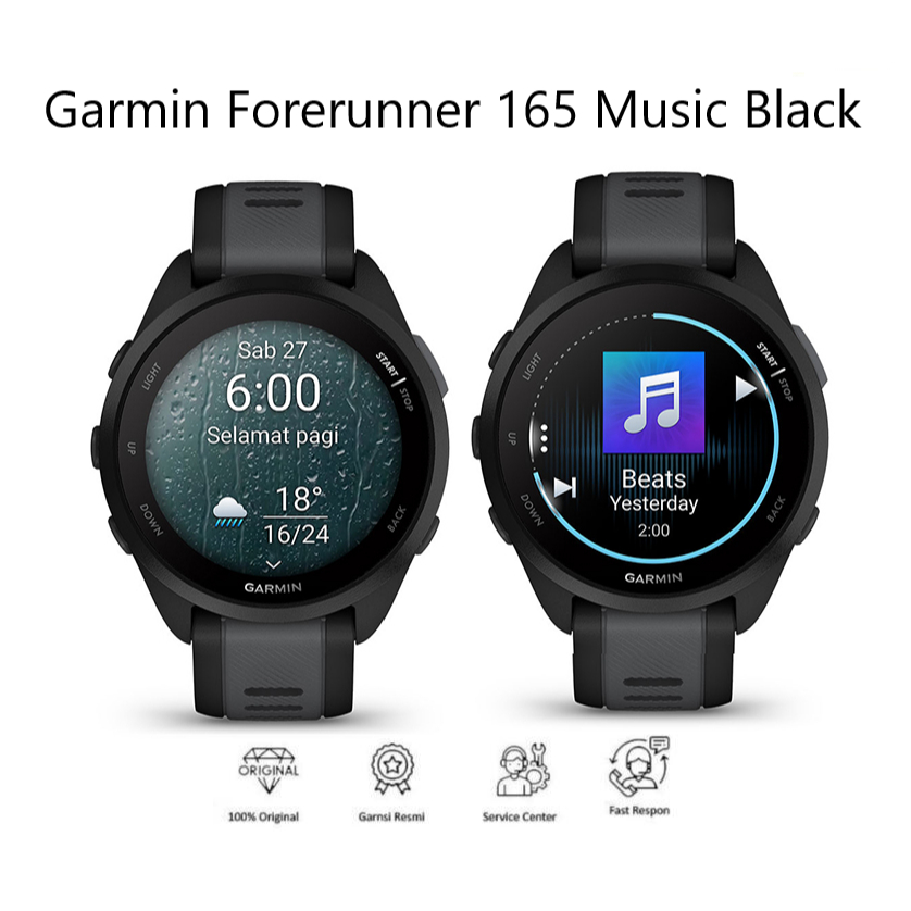 Garmin Forerunner 165 Music Black Slate - Garmin Forerunner 165 Music Original